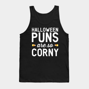 Halloween puns so corny Tank Top